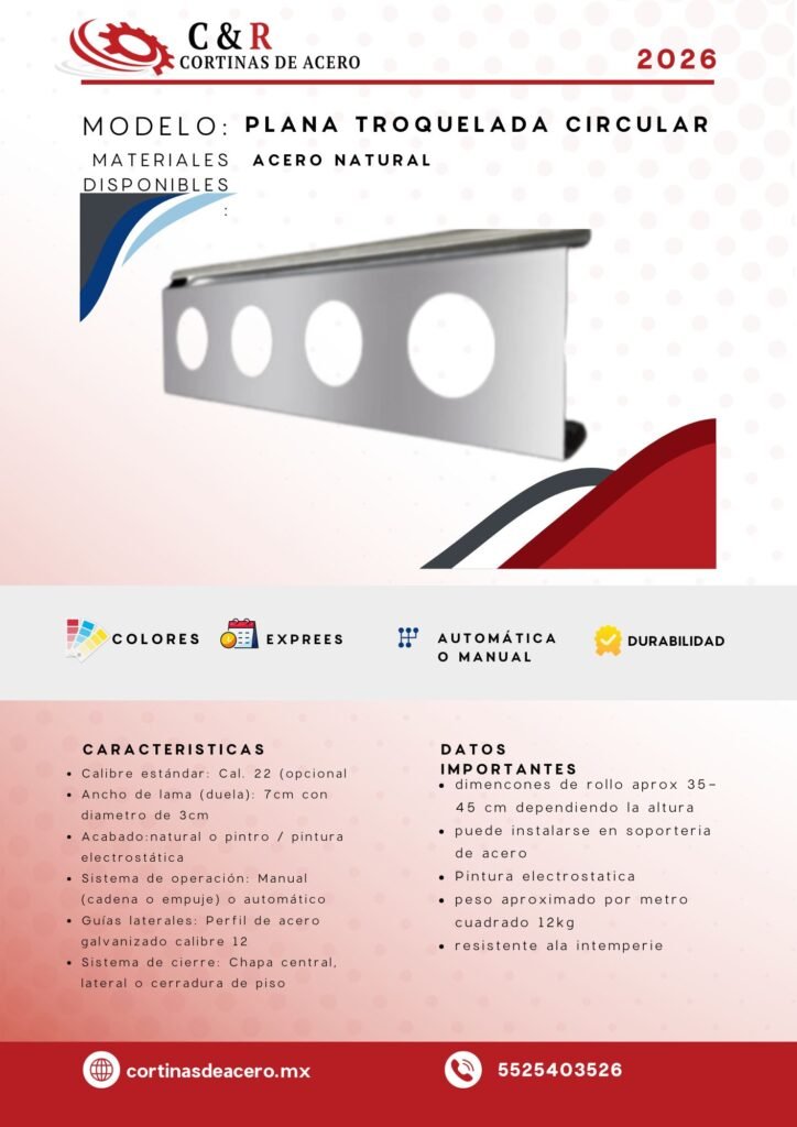 PLANA TROQUELADA CIRCULAR