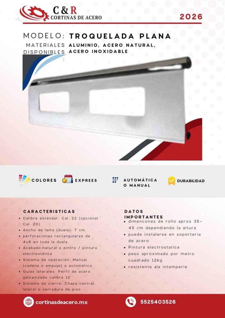 CORTINA METALICA TROQUELADA